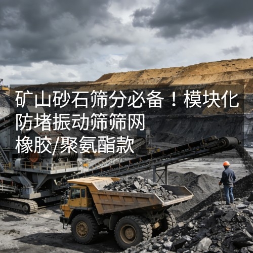 矿山砂石筛分必备！模块化防堵振动筛筛网 橡胶/聚氨酯款