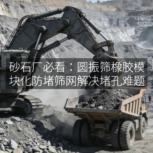 砂石厂必看：圆振筛橡胶模块化防堵筛网解决堵孔难题