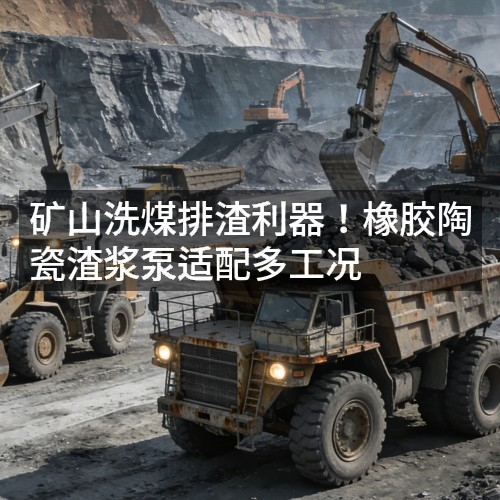 矿山洗煤排渣利器！橡胶陶瓷渣浆泵适配多工况