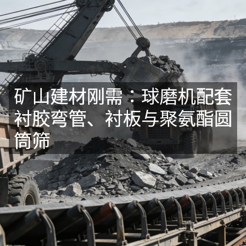 矿山建材刚需：球磨机配套衬胶弯管、衬板与聚氨酯圆筒筛